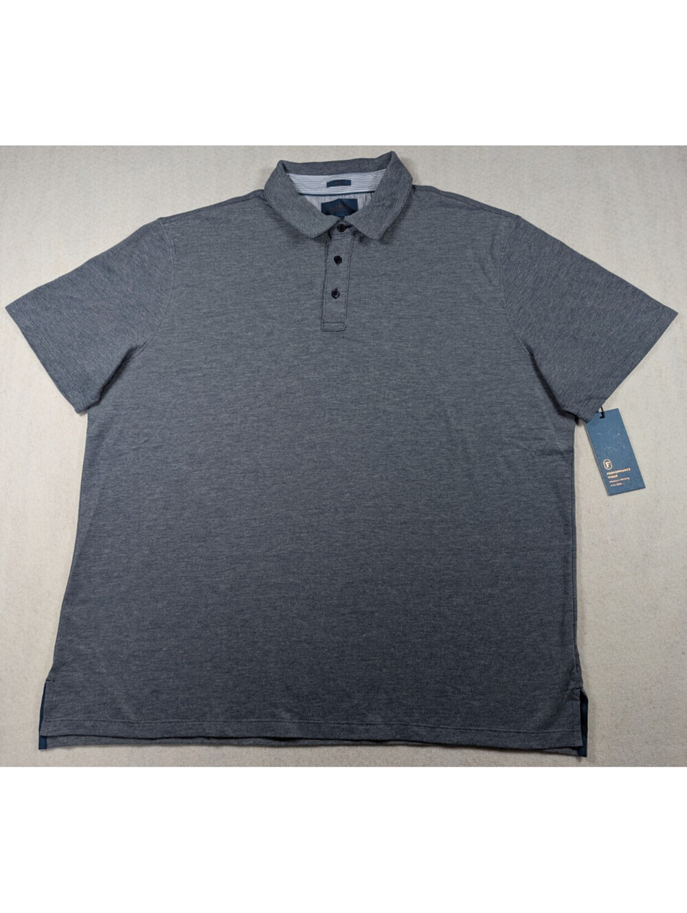 Fairlane Performance Pique - Men's - Polo Shirt Slim Fit - Indigo - Size: XXL